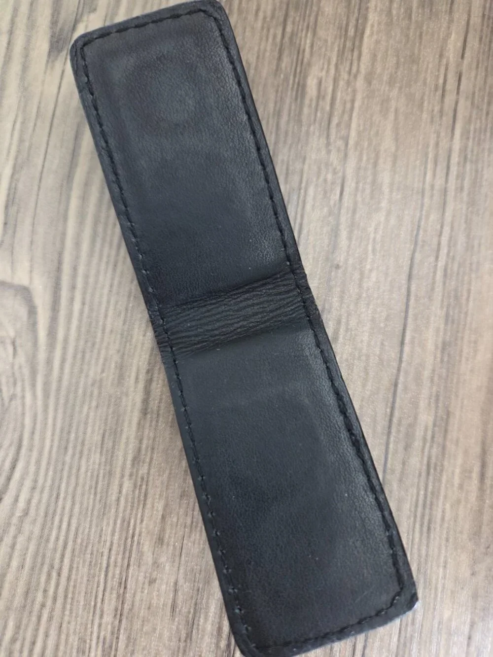 Harley Davidson Black Leather Magnetic Money Clip